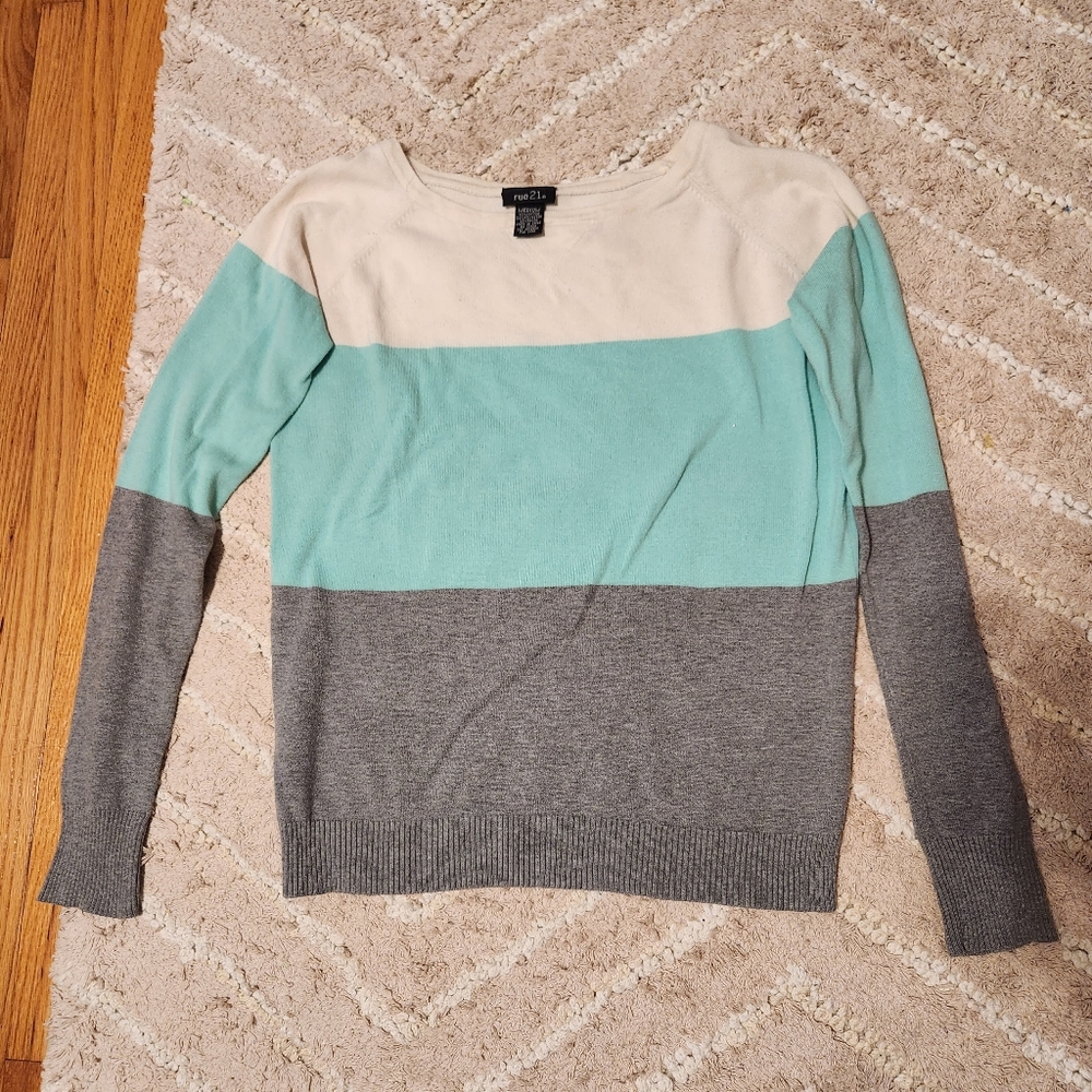 Striped Long Sleeve Rue 21 Top Size M